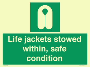 Life jackets stowed within